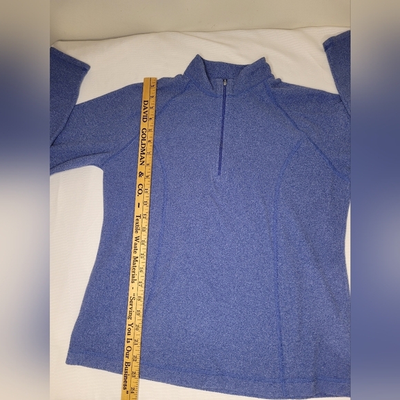 L.L. Bean Fleece Purple Quarter Zip Sweater sz M 247229 - Picture 7 of 10